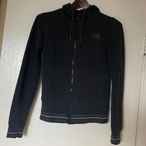 Black extra small the north face zip up hoodie womens